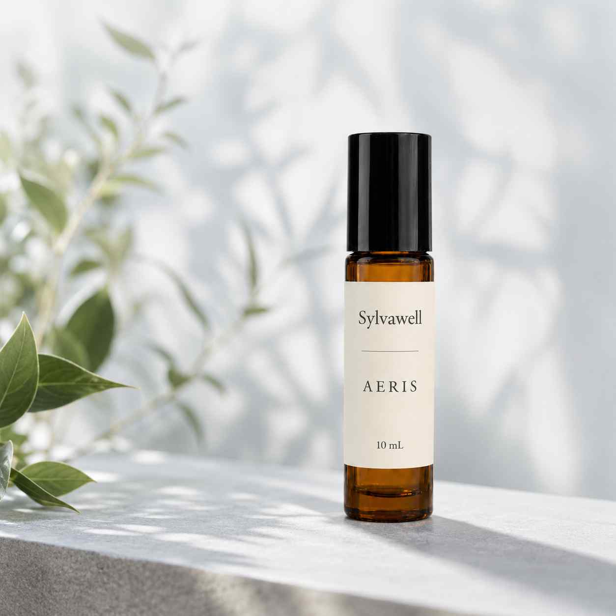 Sylvawell Aeris natural perfume roll-on among wildflowers - geranium, bergamot and sandalwood scent