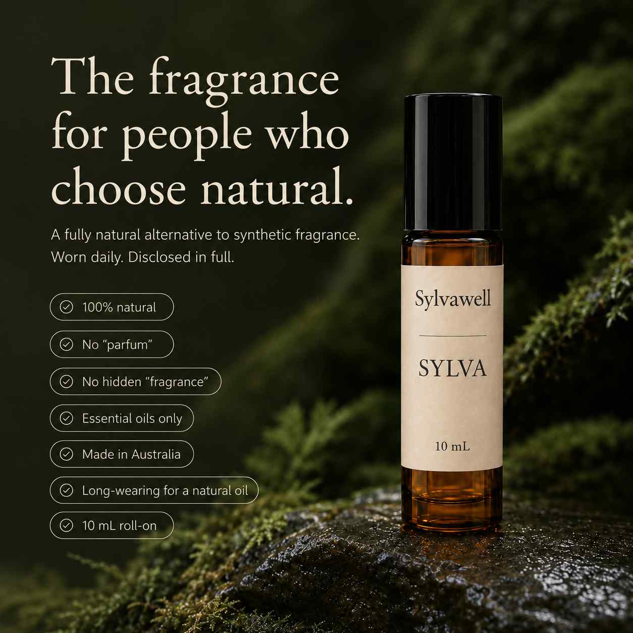 Sylvawell Sylva - 100% natural, no parfum, no hidden fragrance, essential oils only, made in Australia