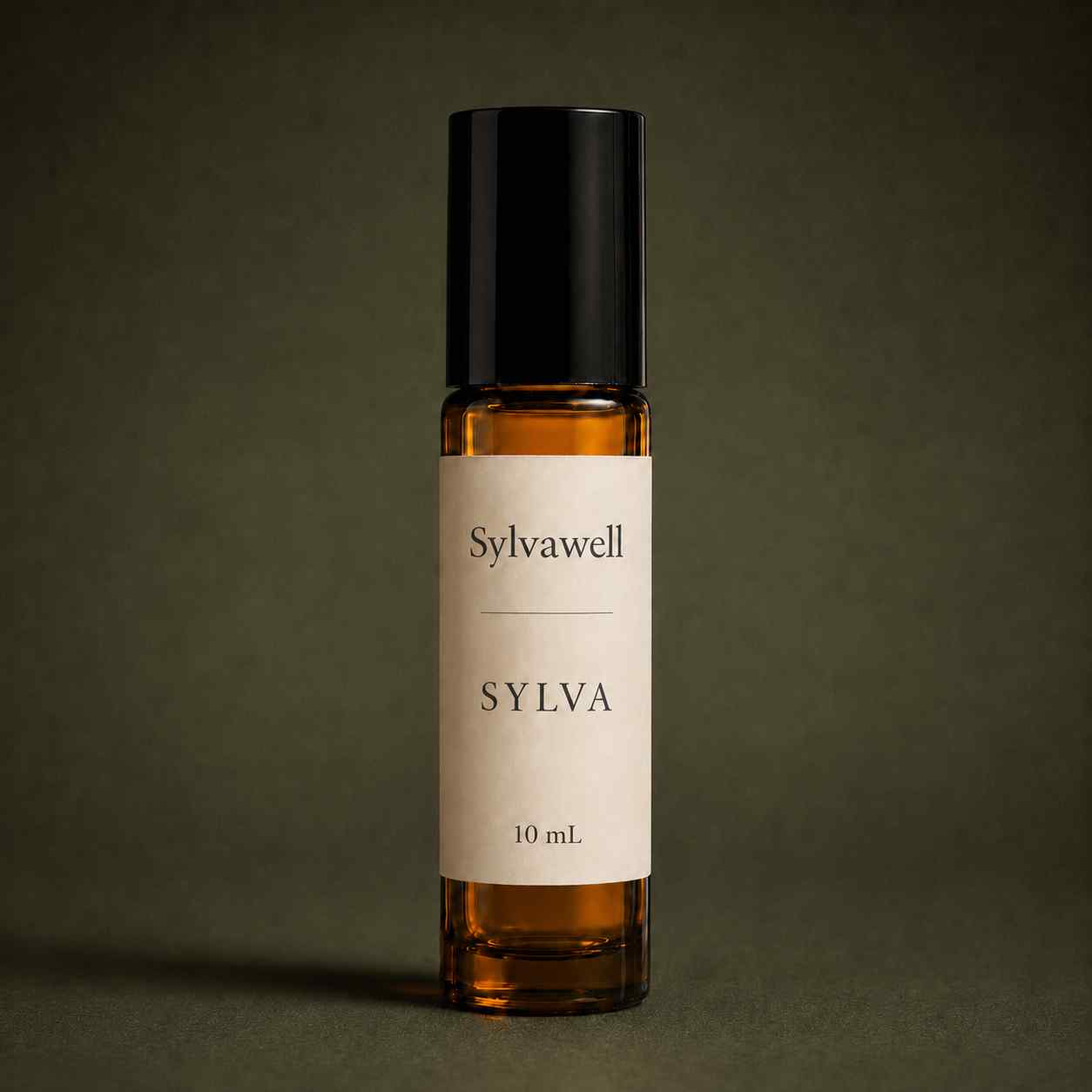 Sylvawell Sylva 100% natural roll-on fragrance, 10ml amber glass bottle, synthetic-free perfume Australia